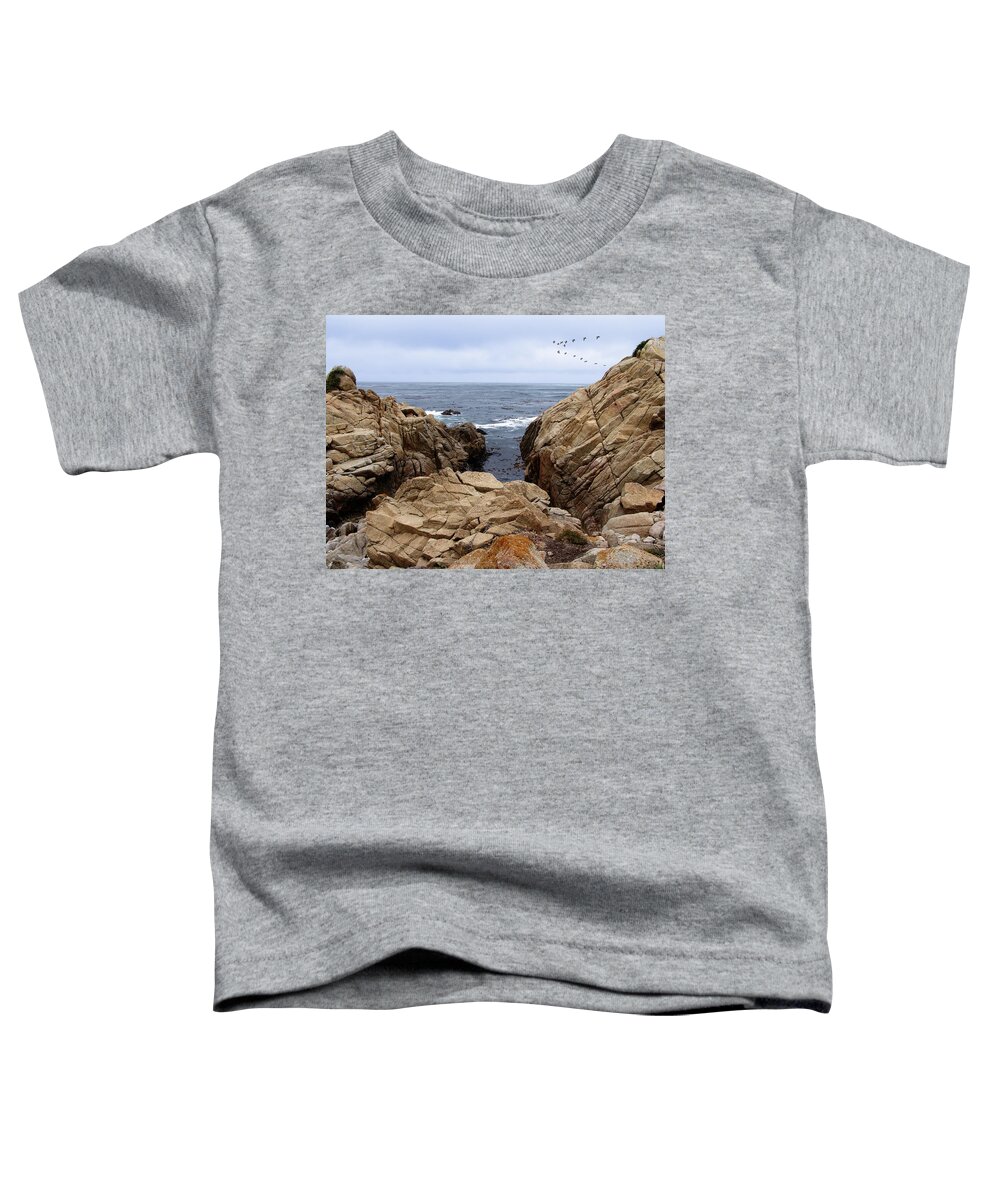 Pebble Beach Toddler T-Shirt featuring the photograph Overcast Day At Pebble Beach by Glenn McCarthy Art and Photography