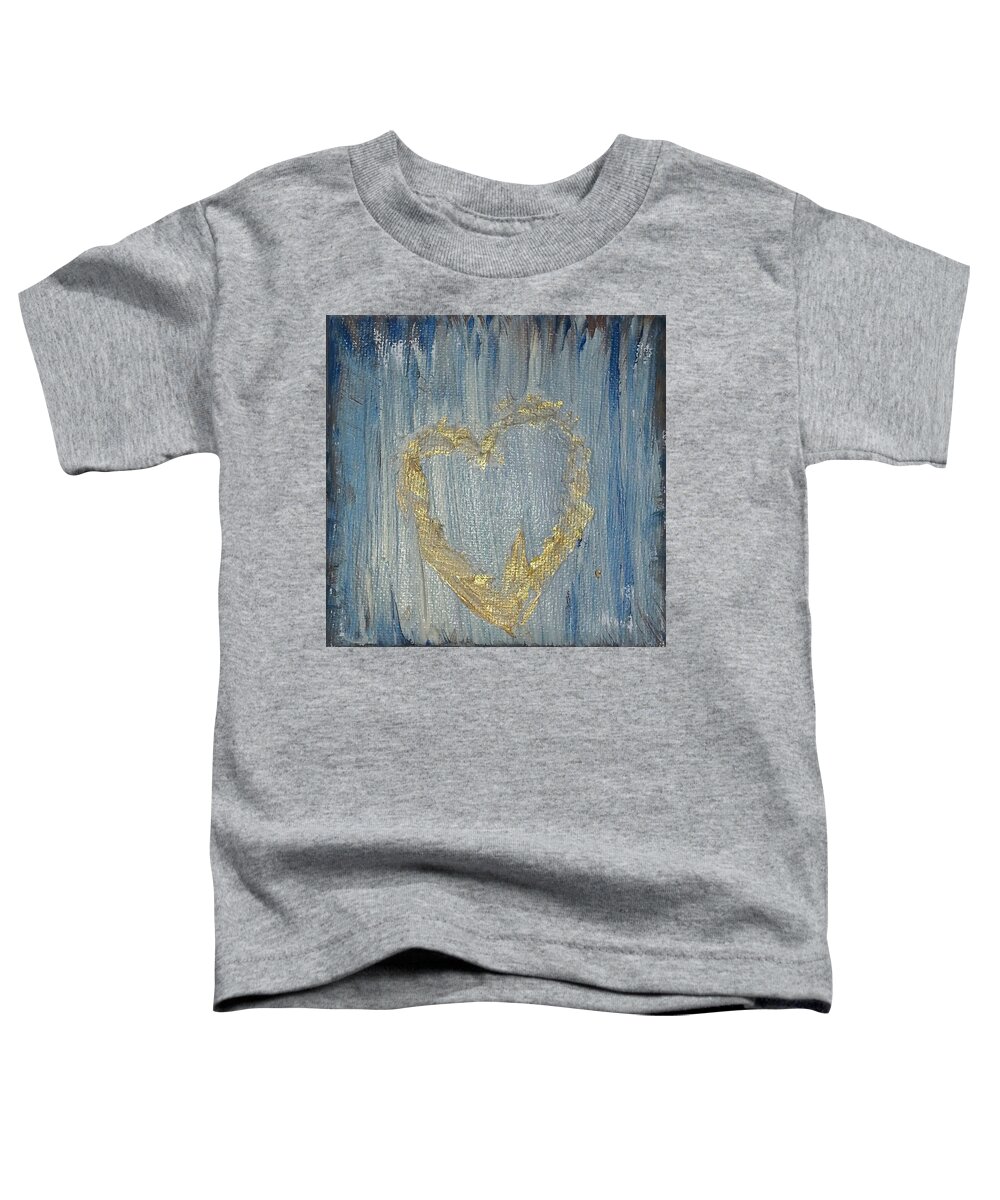 Abstract Painting Strcutured Mix Toddler T-Shirt featuring the painting P2 by KUNST MIT HERZ Art with heart
