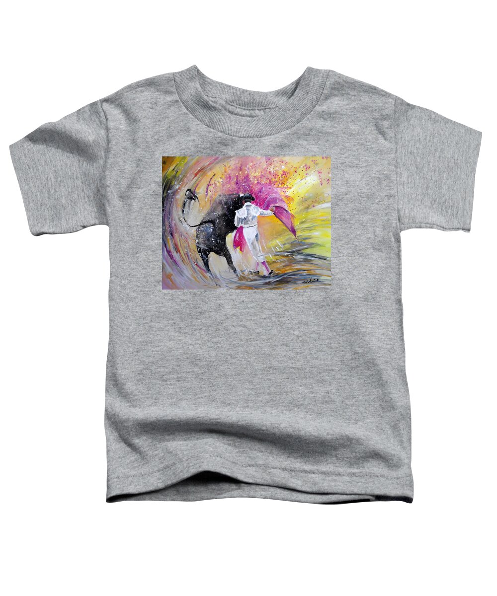 Animals Toddler T-Shirt featuring the painting Passing Pink by Miki De Goodaboom