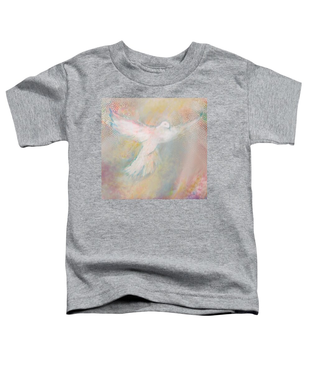 Christian Toddler T-Shirt featuring the painting Peace Dove by Anne Cameron Cutri