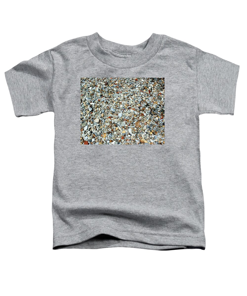 Abstract Toddler T-Shirt featuring the photograph Pebbles in the Sand by Sabrina L Ryan
