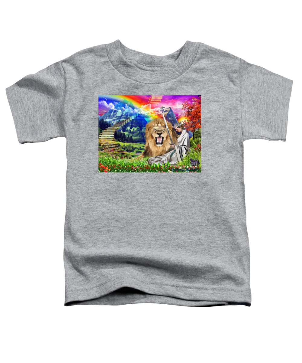 Lion Of Judah Toddler T-Shirt featuring the digital art Perfect Protection by Dolores Develde