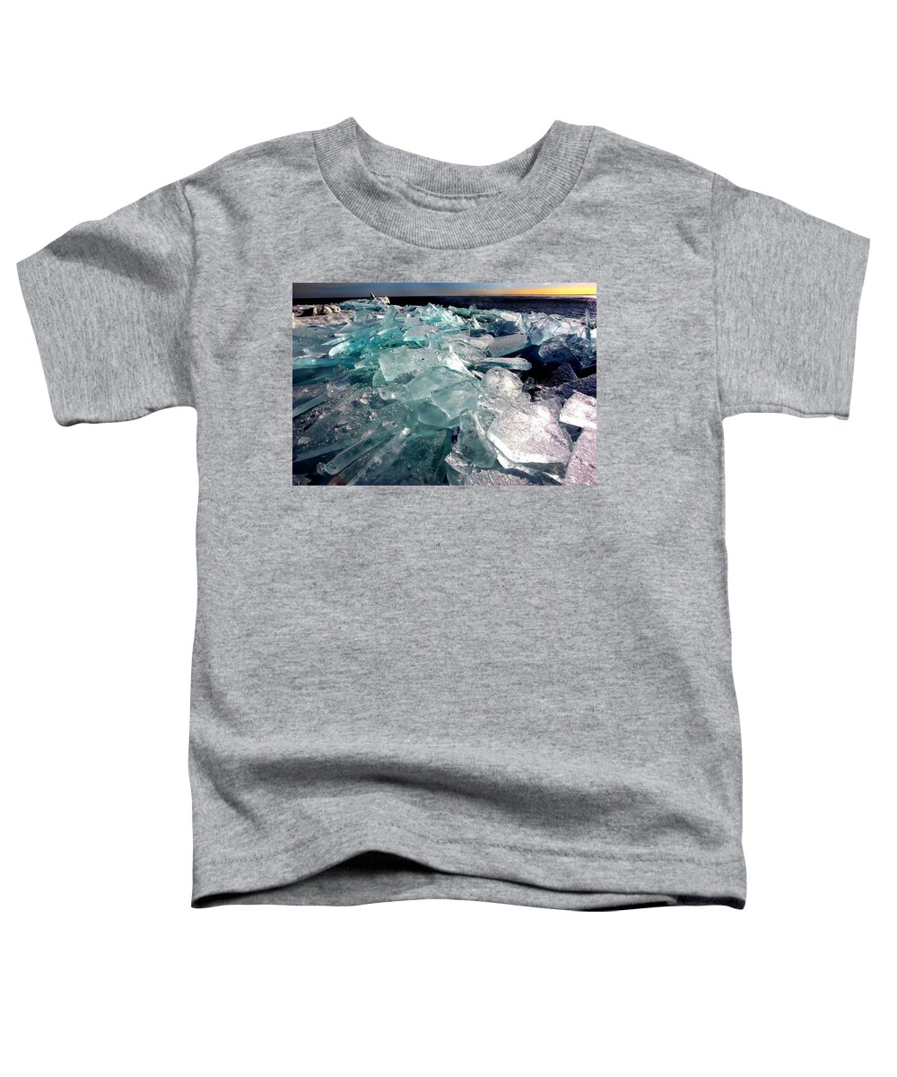 Plate Ice Toddler T-Shirt featuring the photograph Plate Ice by Amanda Stadther