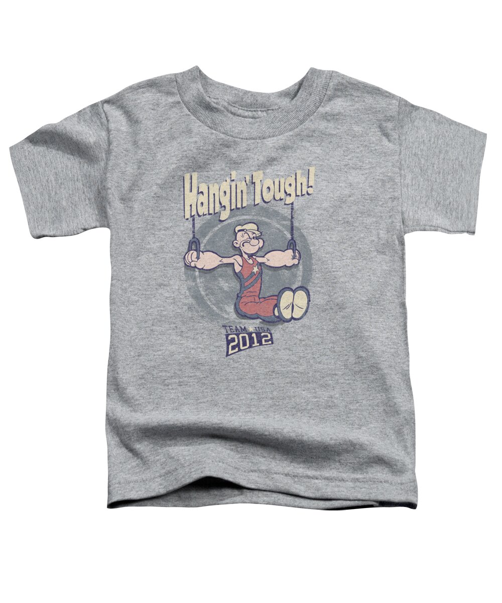 Popeye Toddler T-Shirt featuring the digital art Popeye - Hangin Tough by Brand A