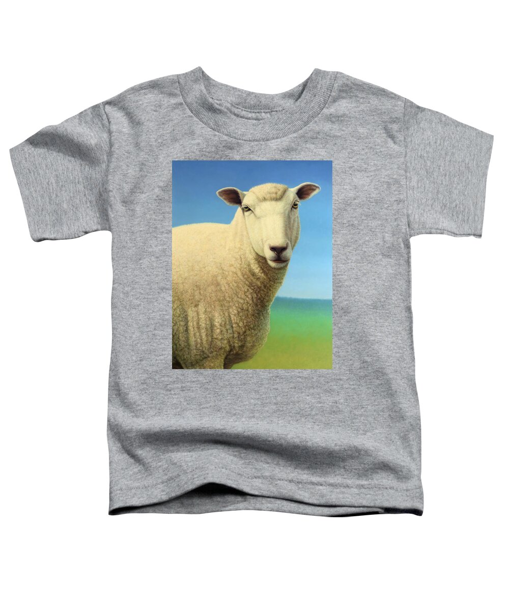#faatoppicks Toddler T-Shirt featuring the painting Portrait of a Sheep by James W Johnson