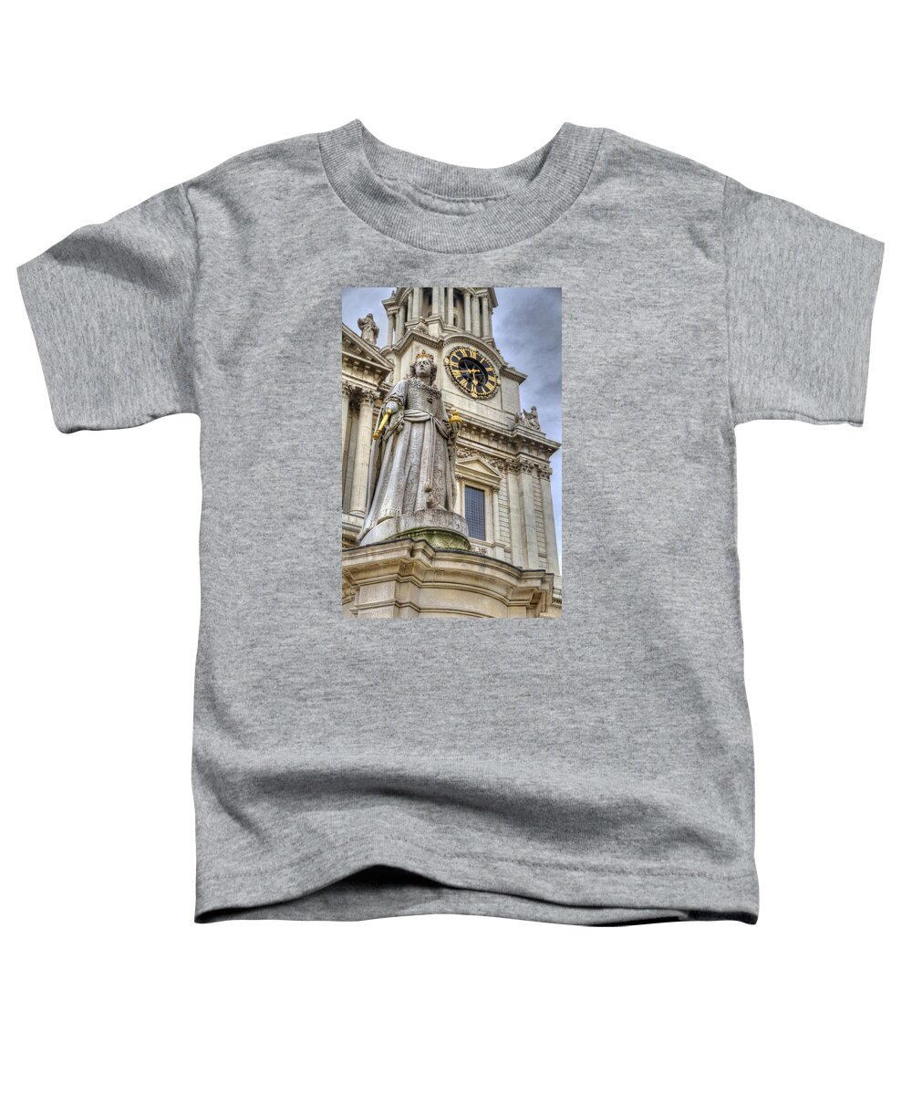 England Toddler T-Shirt featuring the photograph Queen Anne Statue by Tim Stanley