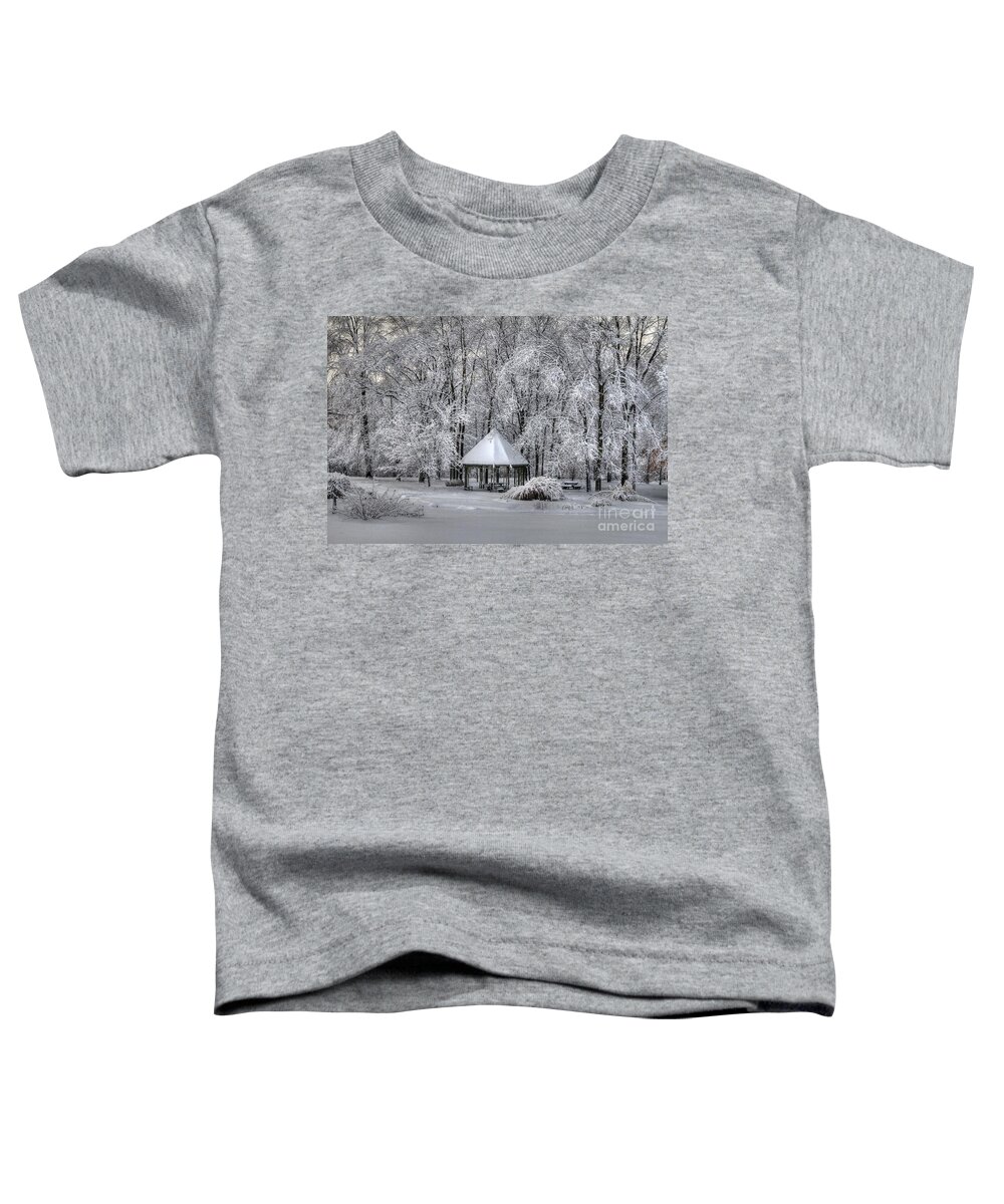 Snow Toddler T-Shirt featuring the photograph QUIETE PLACE-winter by Robert Pearson