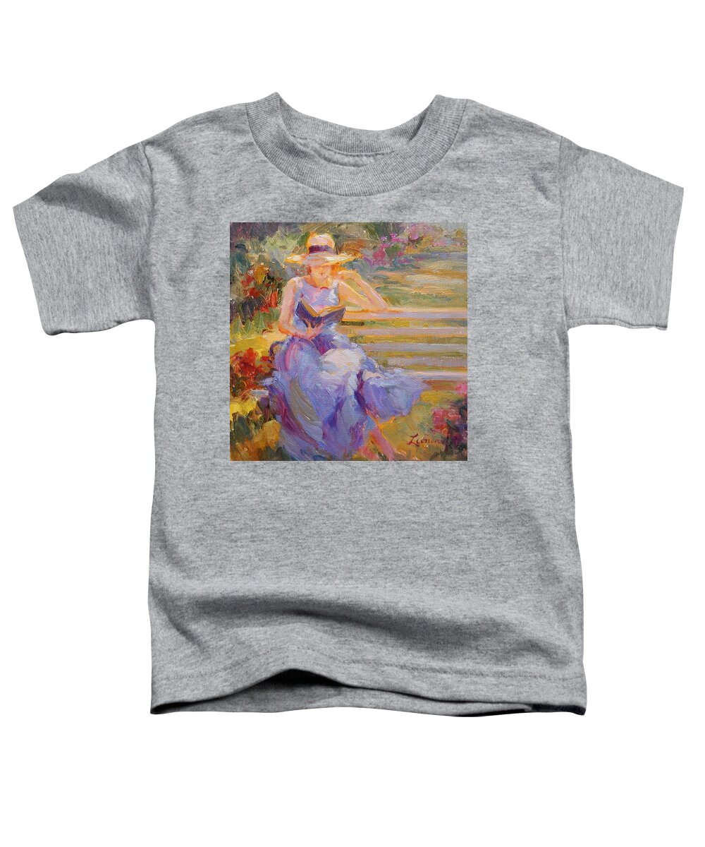Emerson Toddler T-Shirt featuring the painting Reading Emerson by Diane Leonard