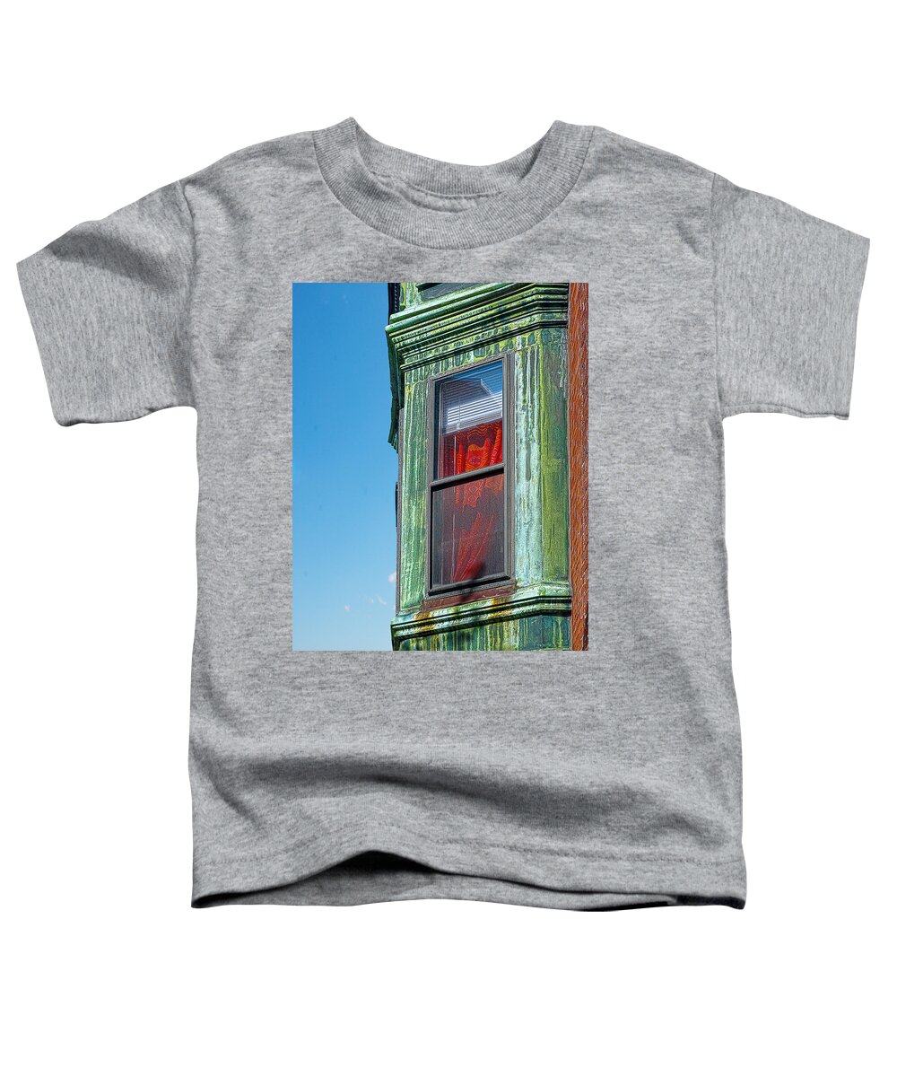 Boston Toddler T-Shirt featuring the photograph Red Curtains by Rick Mosher