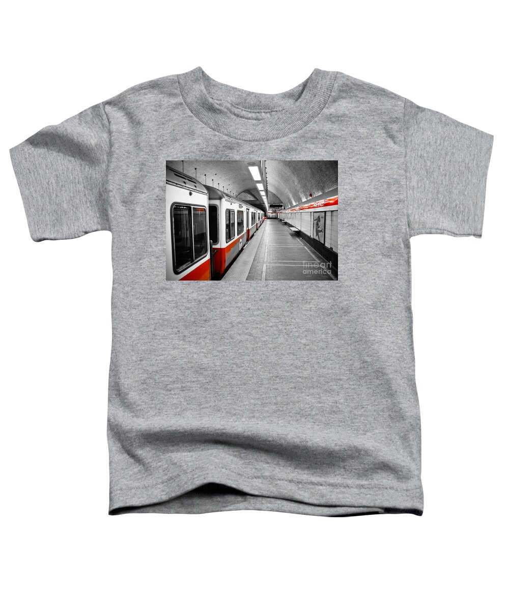 Red Toddler T-Shirt featuring the photograph Red Line by Charles Dobbs