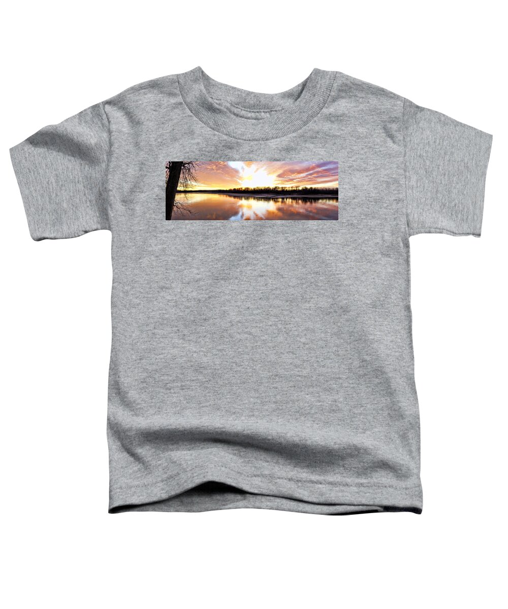 Water Toddler T-Shirt featuring the photograph River Reflections by Cricket Hackmann