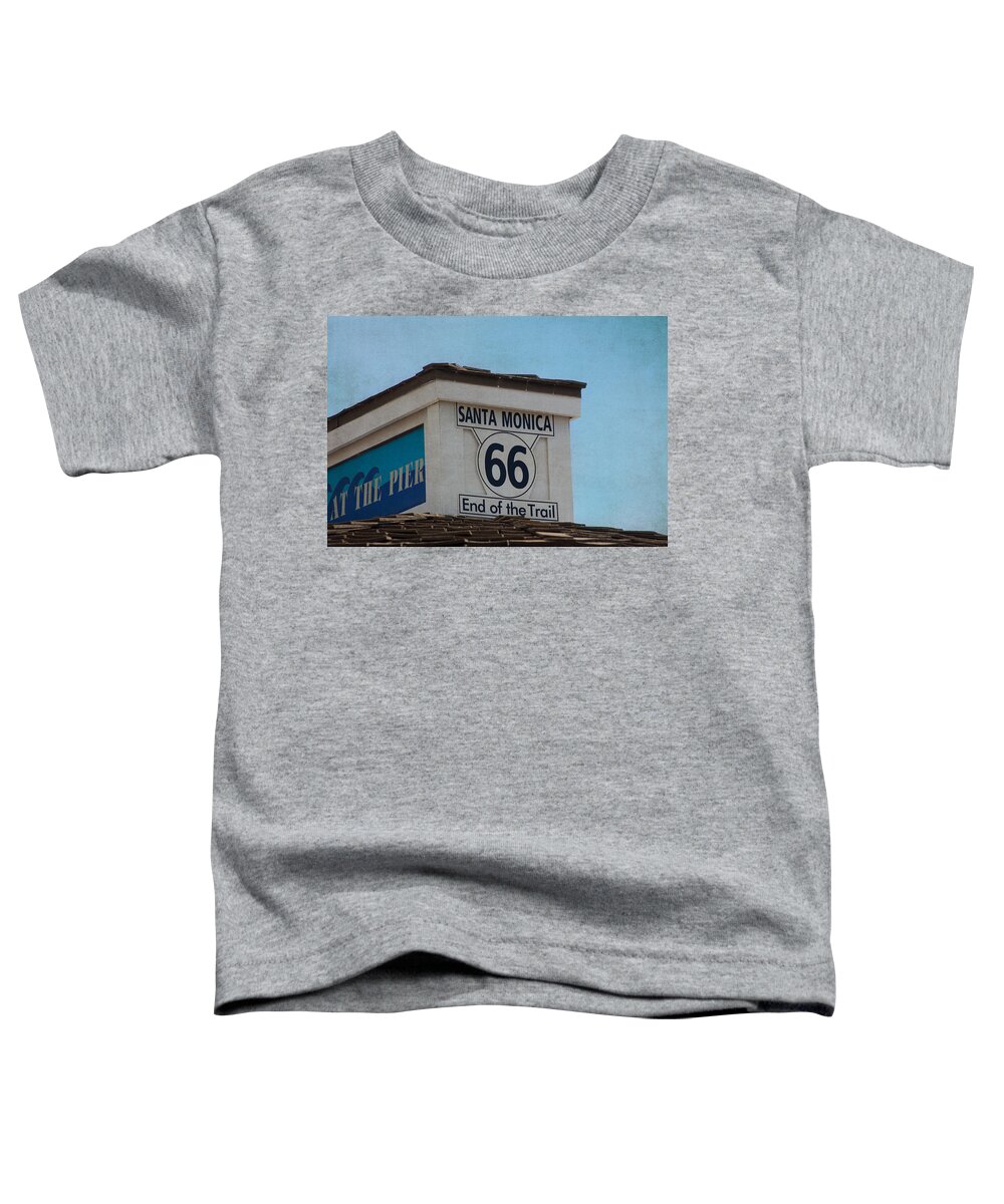 Route 66 Toddler T-Shirt featuring the photograph Route 66 - End of the Trail by Kim Hojnacki