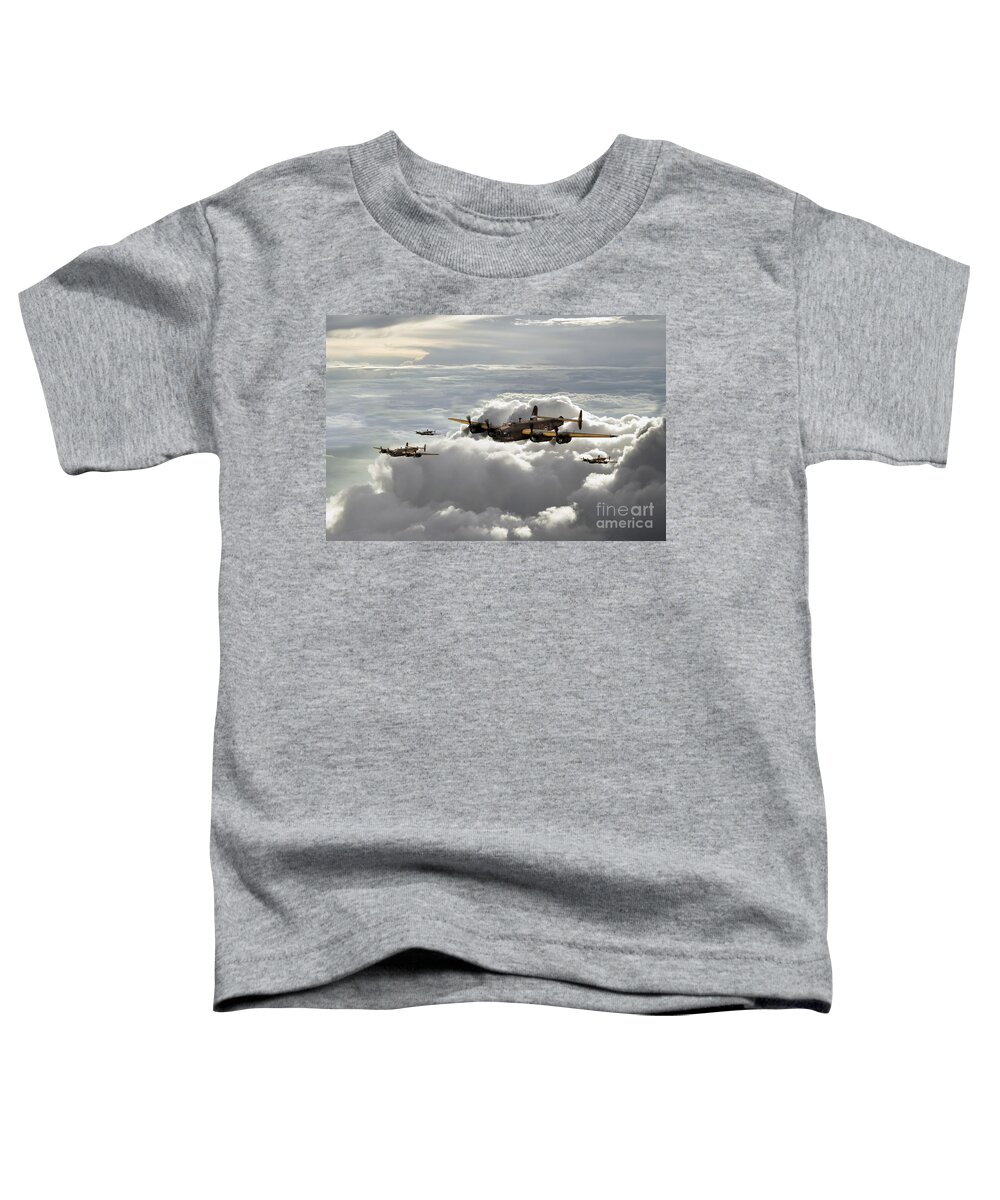 Handley Page Halifax Toddler T-Shirt featuring the digital art Ruhr Valley Express by Airpower Art