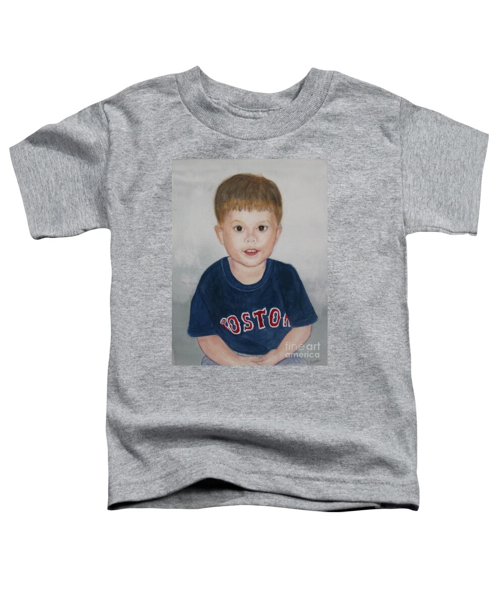  Toddler T-Shirt featuring the painting Ryan by Carol Flagg