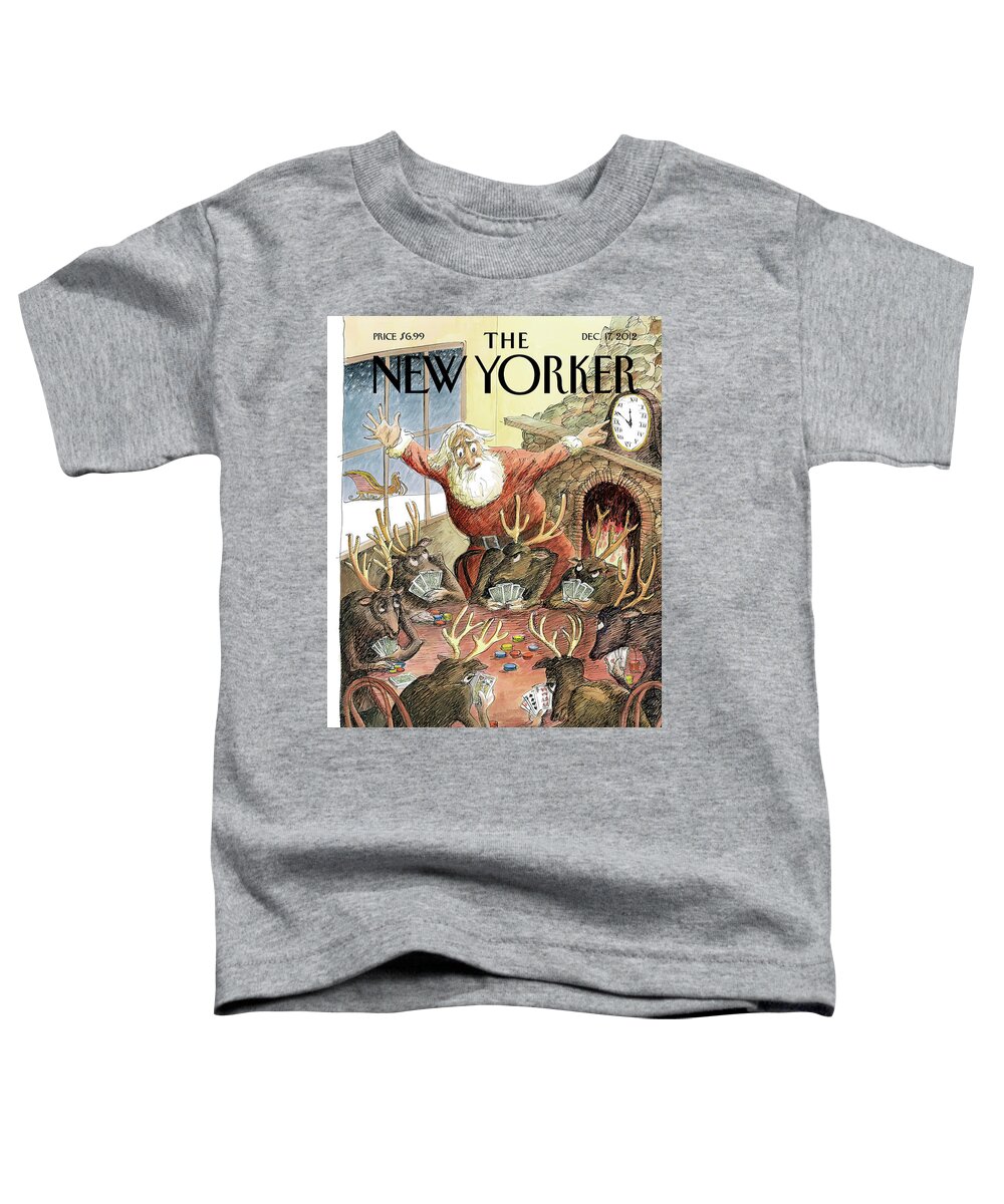 Santa Toddler T-Shirt featuring the painting When Duty Palls by Edward Sorel