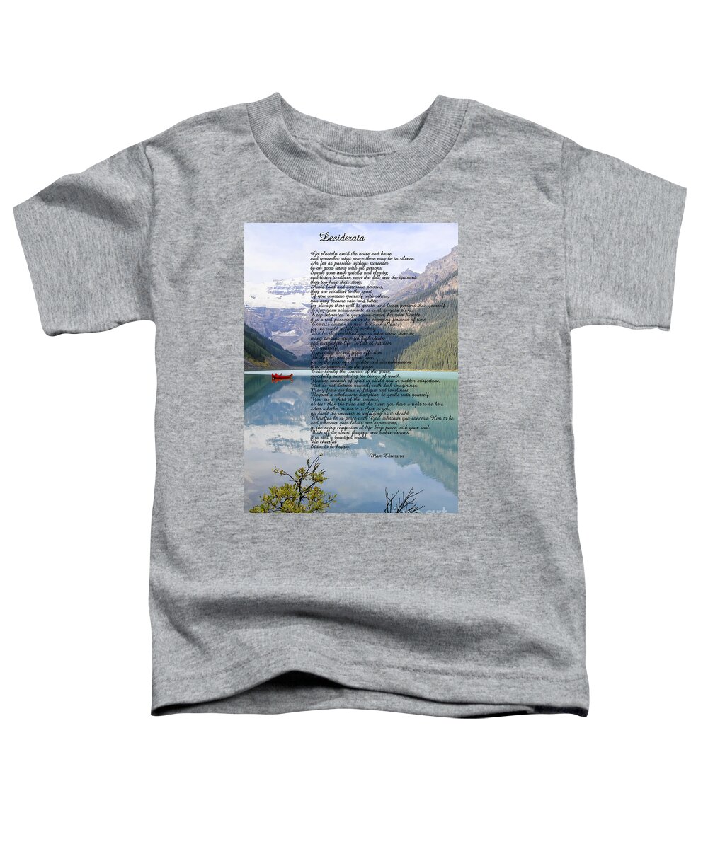 Desiderata Toddler T-Shirt featuring the digital art Scenic Desiderata by Teresa Zieba