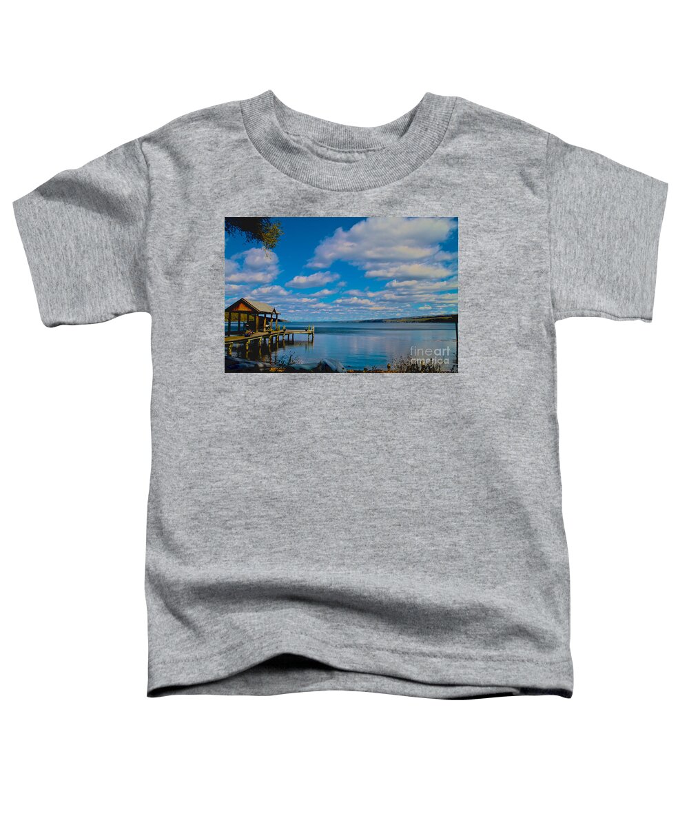 Seneca Toddler T-Shirt featuring the photograph Seneca Lake at Glenora Point by William Norton