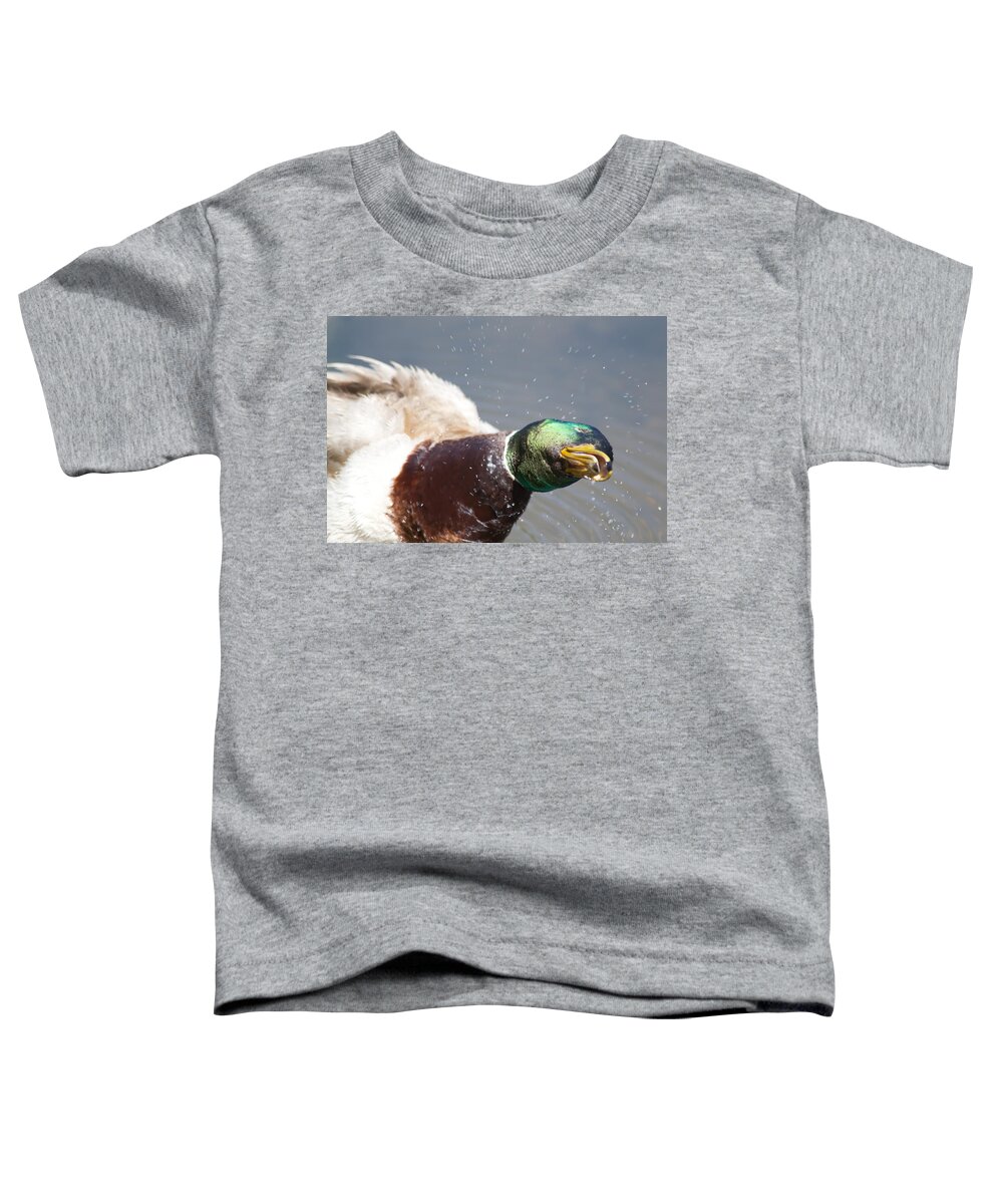 Duck Toddler T-Shirt featuring the photograph Shake It Off by Shane Bechler