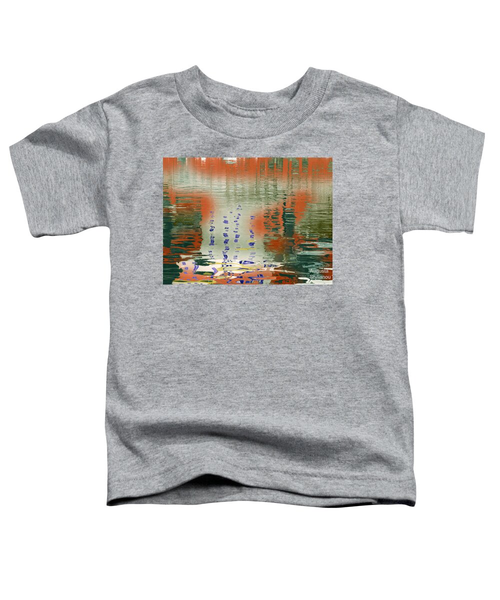 Augusta Stylianou Toddler T-Shirt featuring the digital art Shapes in the Water by Augusta Stylianou