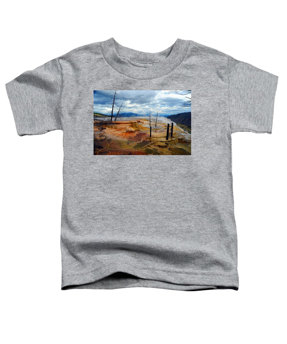 Yellowstone Toddler T-Shirt featuring the photograph Simmering Color by Richard Gehlbach
