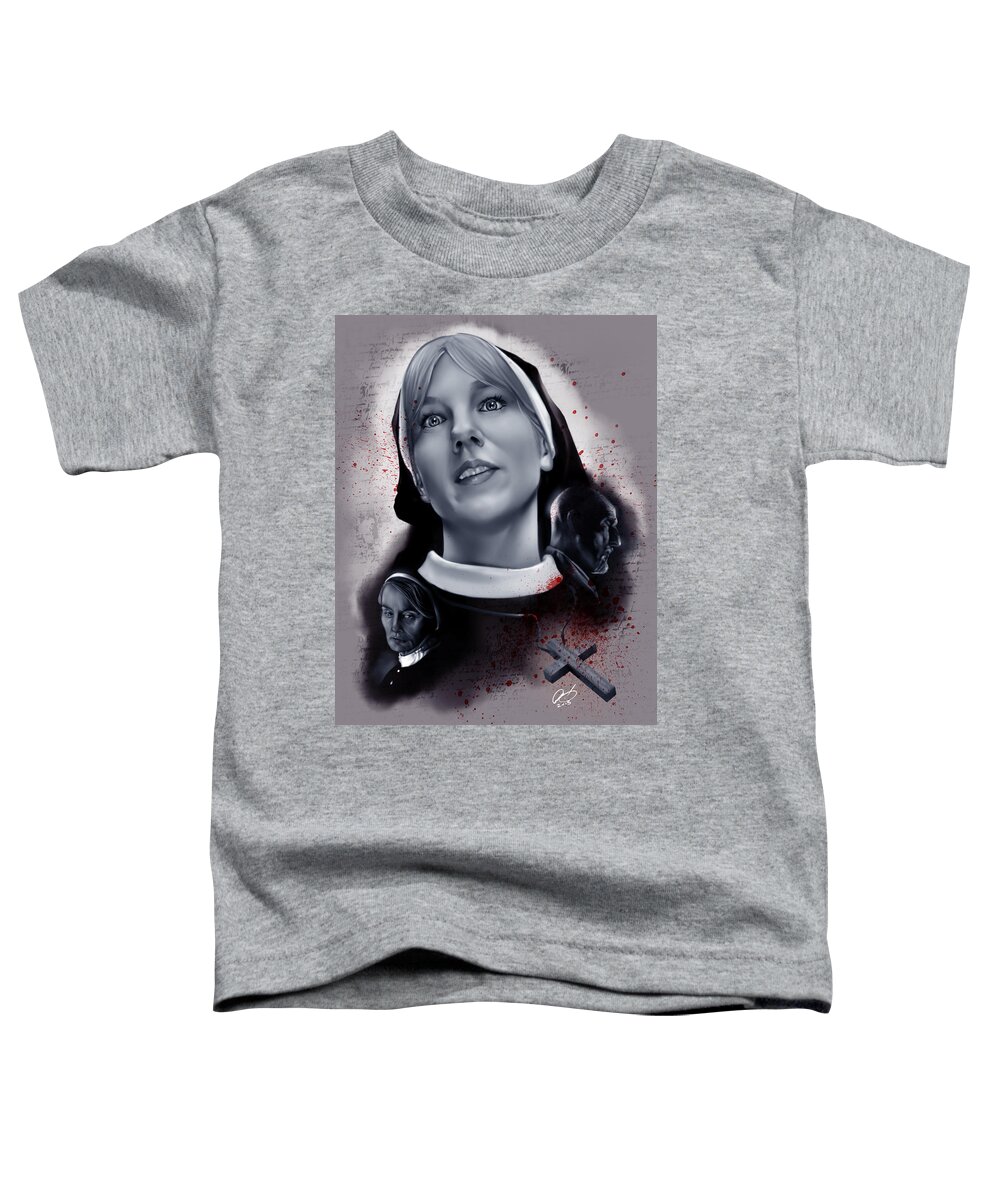 Pete Toddler T-Shirt featuring the painting Sister Mary Eunice by Pete Tapang