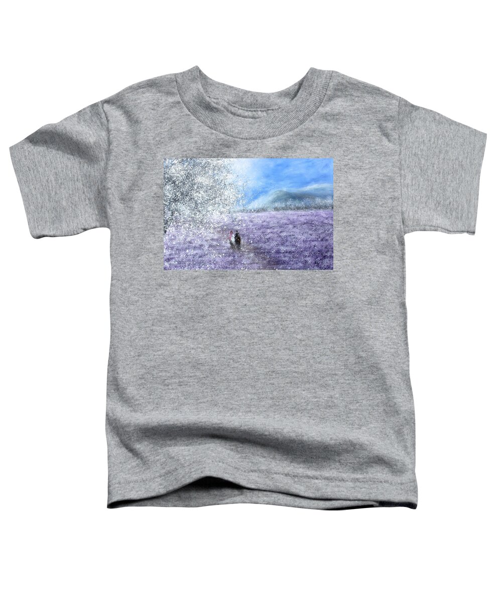 Landscape Toddler T-Shirt featuring the painting Spring Morning by Kume Bryant