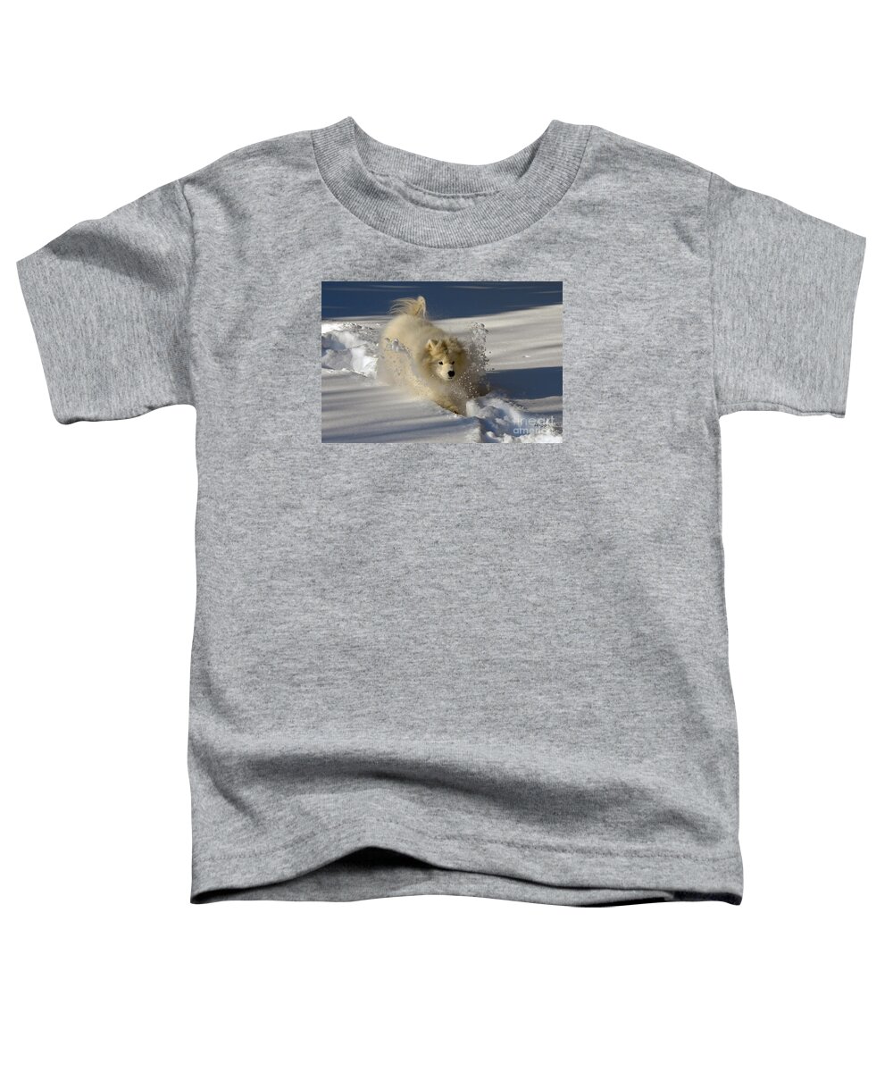 Snow Toddler T-Shirt featuring the photograph Snowplow by Lois Bryan