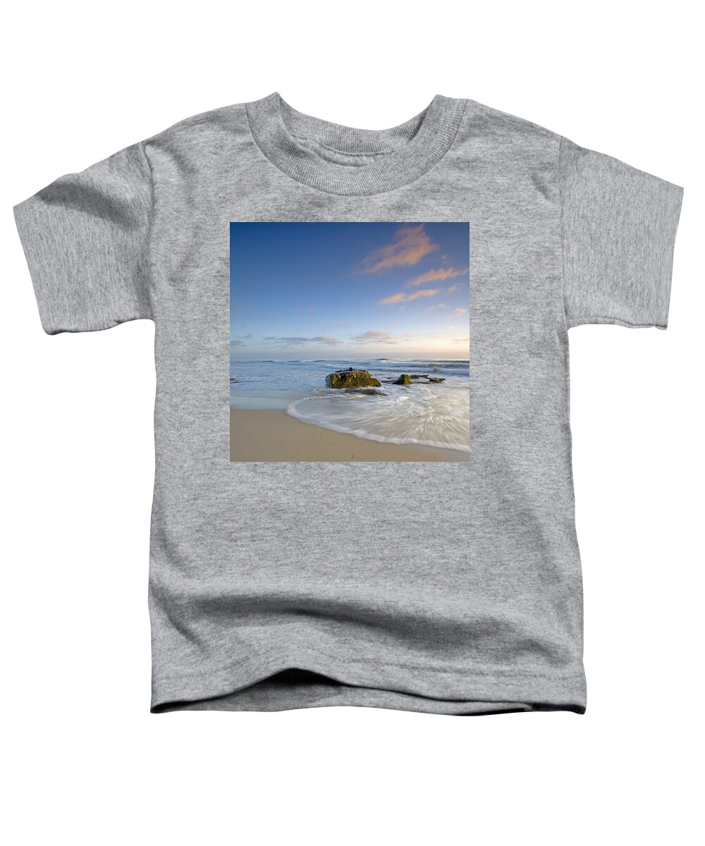 La Jolla Toddler T-Shirt featuring the photograph Soft Blue Skies by Peter Tellone