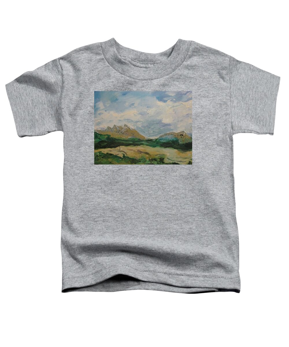 Mountains Toddler T-Shirt featuring the painting Somewhere in Denali by Shea Holliman