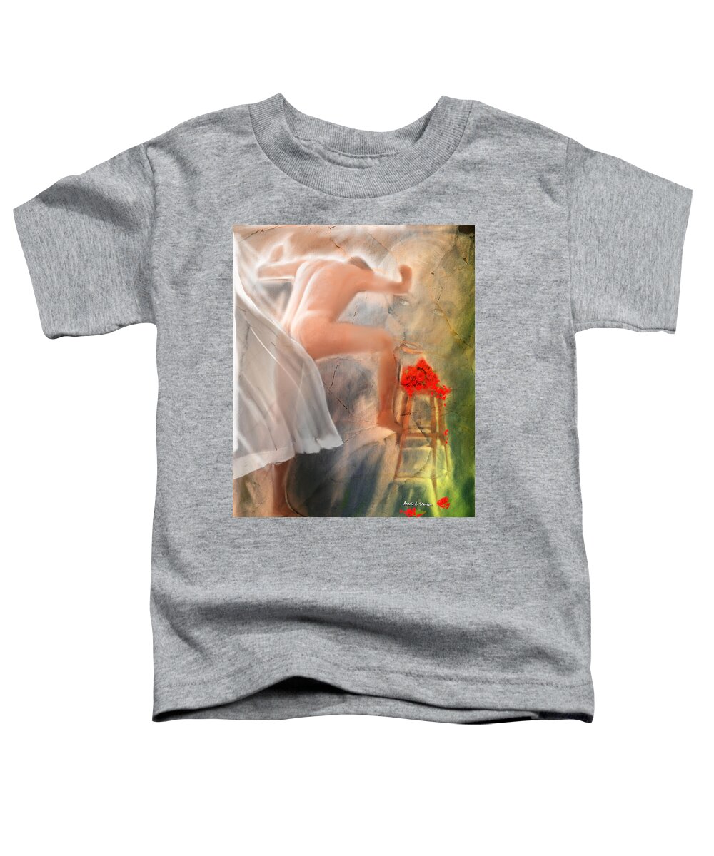 Sorrow Toddler T-Shirt featuring the painting Sorrow by Angela Stanton