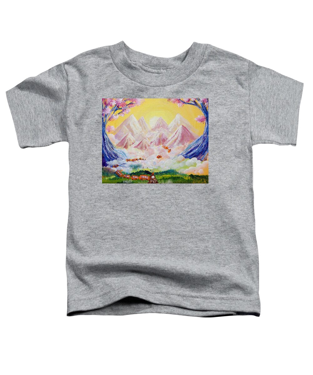Landscape Toddler T-Shirt featuring the painting Sorrows all Disappear by Ashleigh Dyan Bayer