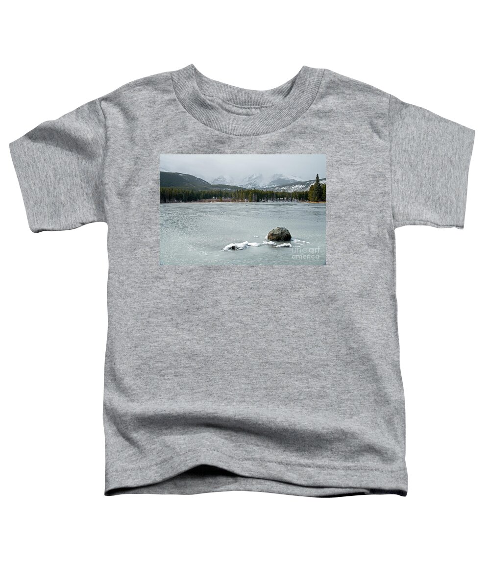 Autumn Toddler T-Shirt featuring the photograph Sprague Lake in Rocky Mountain National Park by Fred Stearns