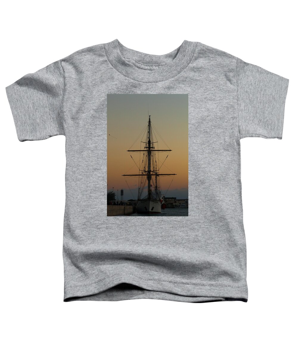 1987 Toddler T-Shirt featuring the photograph S S V Corwith Cramer in Key West by Ed Gleichman