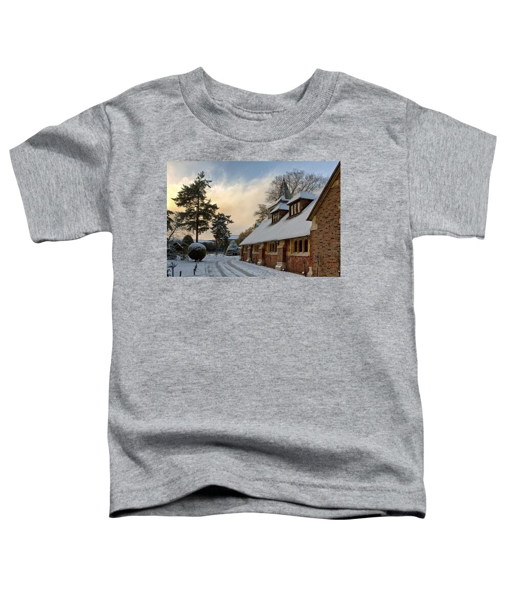 Shirley Mitchell Toddler T-Shirt featuring the photograph St Andrews church Surrey by Shirley Mitchell