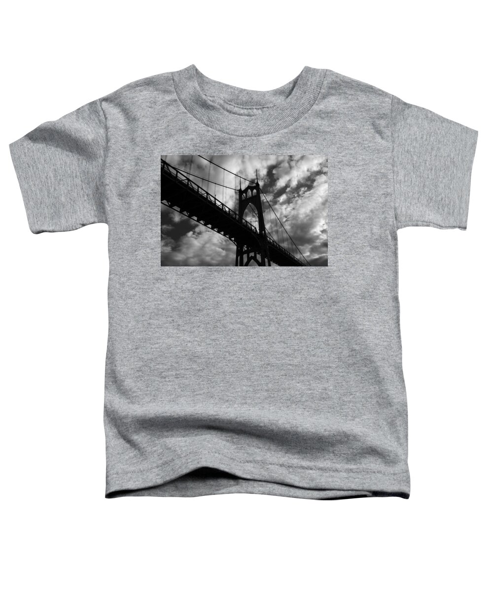 St Johns Bridge Toddler T-Shirt featuring the photograph St Johns Bridge by Wes and Dotty Weber