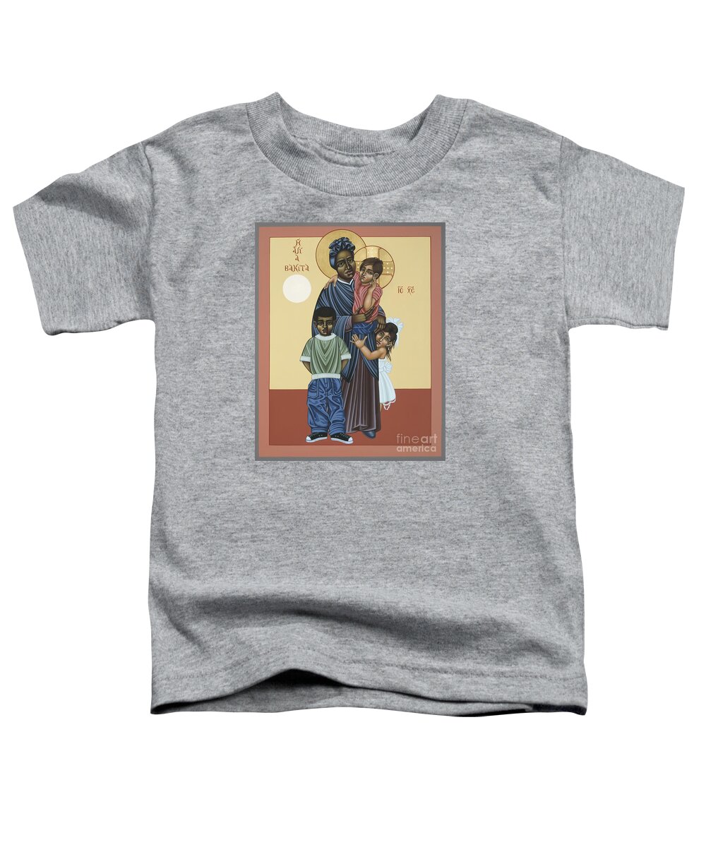 St. Josephine Bakhita Universal Sister Toddler T-Shirt featuring the painting St. Josephine Bakhita Universal Sister 095 by William Hart McNichols