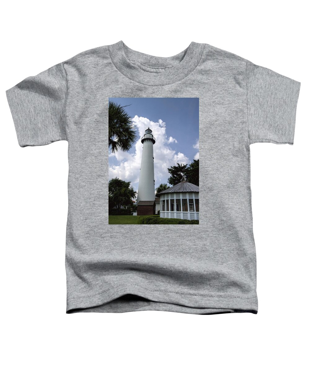 Saint Toddler T-Shirt featuring the photograph St. Simon's Island Georgia Lighthouse by Kathy Clark