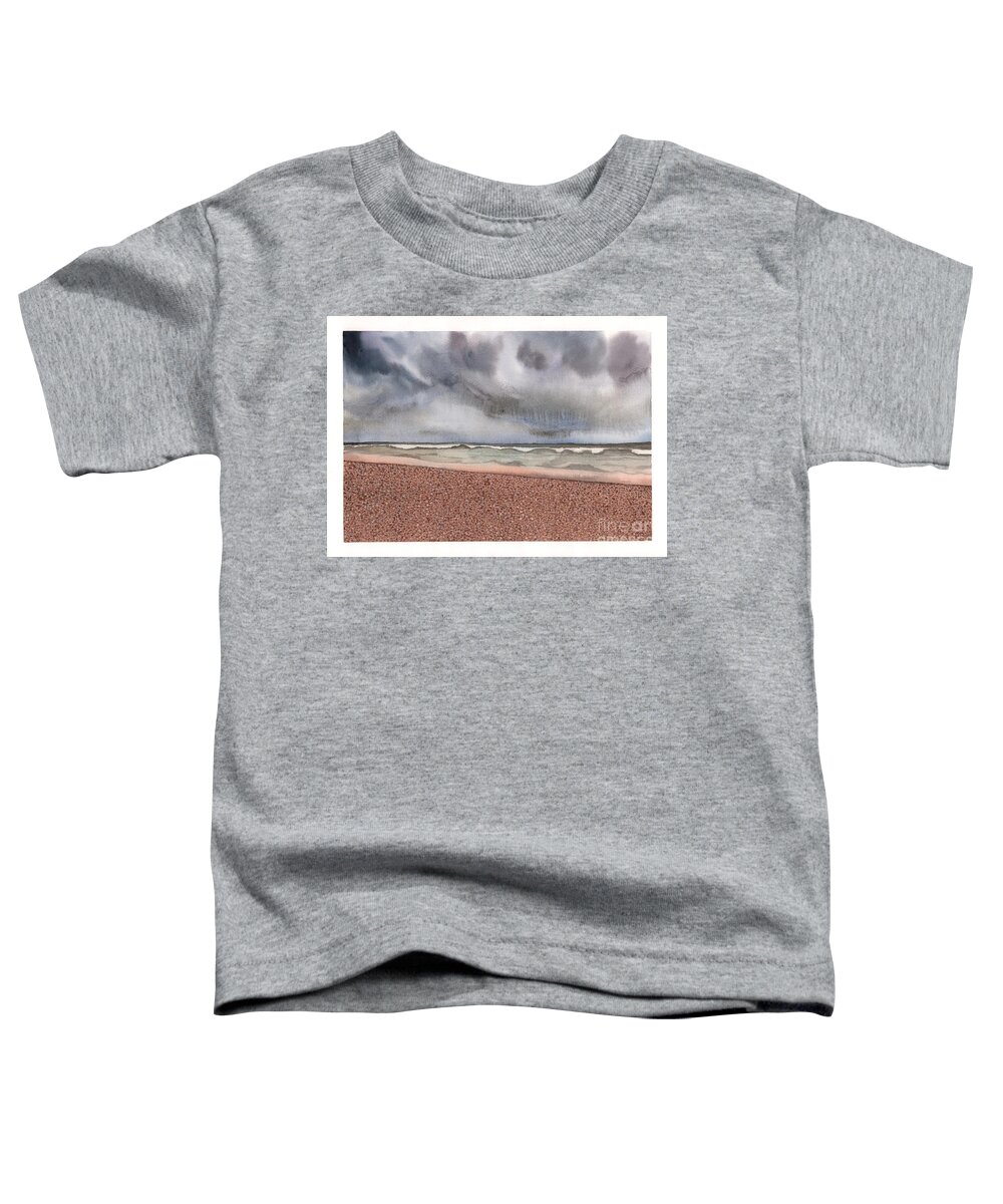 Beach Toddler T-Shirt featuring the painting Stinson Beach by Hilda Wagner