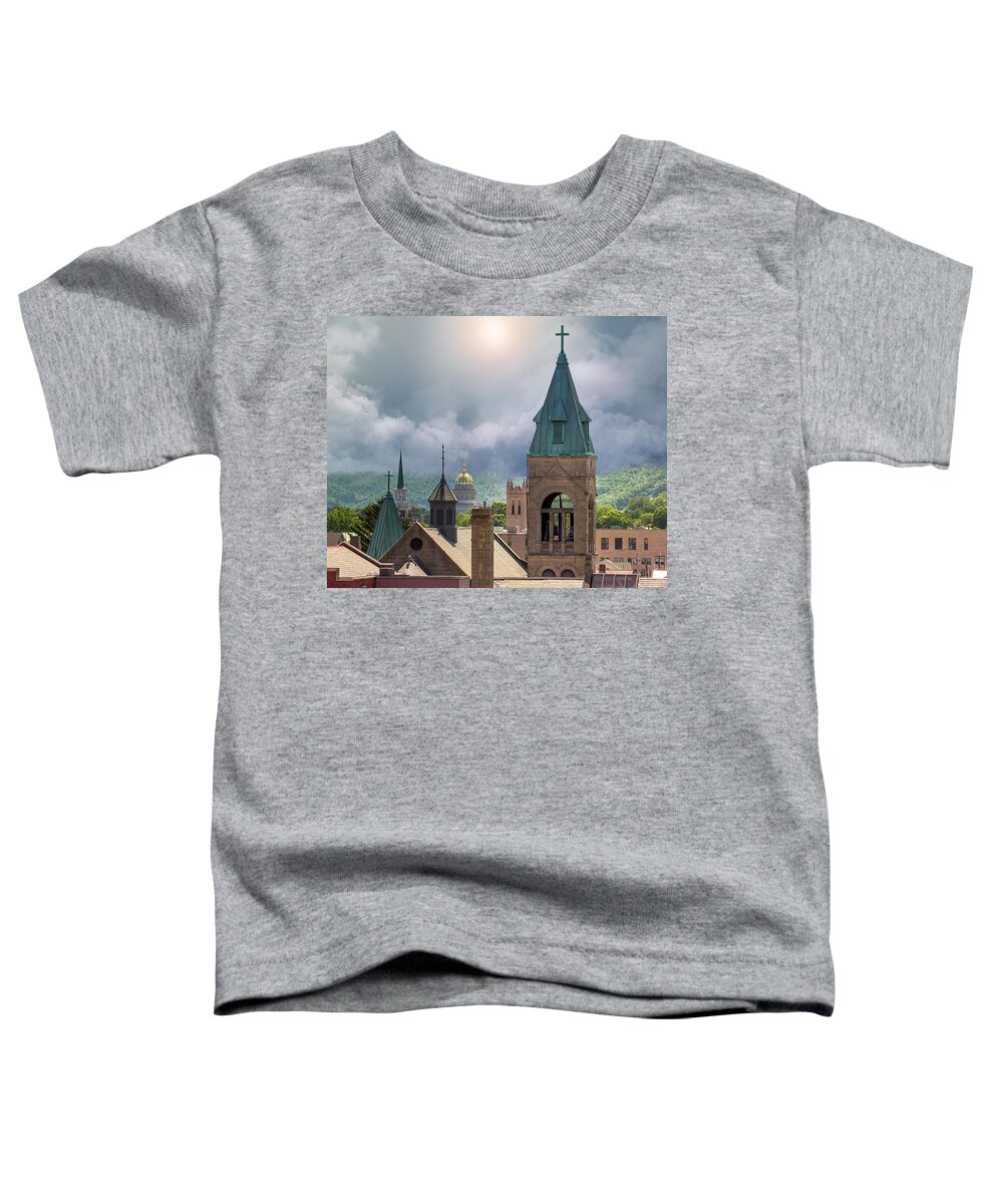 Storm Clouds Toddler T-Shirt featuring the photograph Storm Clouds in Charleston WV by Mary Almond