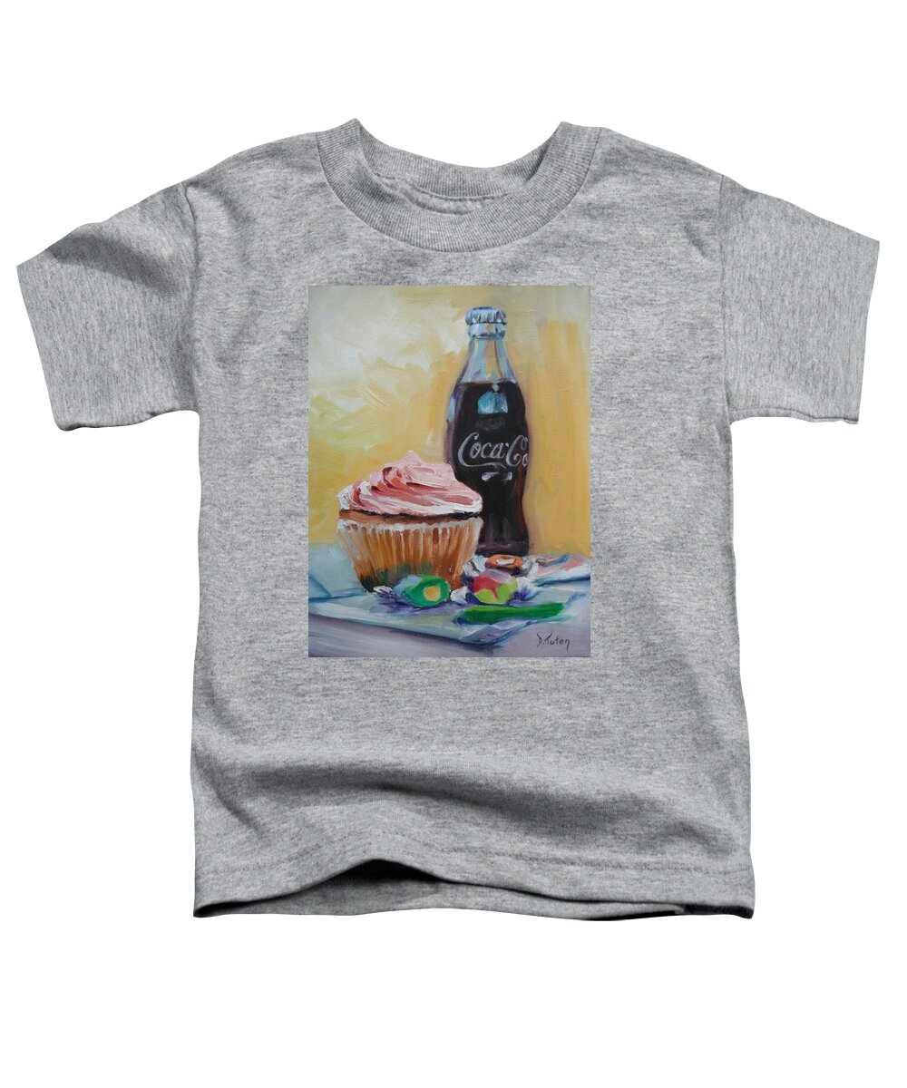 Coke Toddler T-Shirt featuring the painting Sugar Overload by Donna Tuten