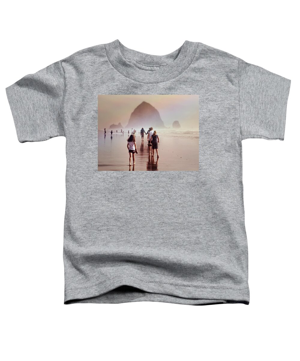 Summer At The Seashore Toddler T-Shirt featuring the photograph Summer at the Seashore by Micki Findlay