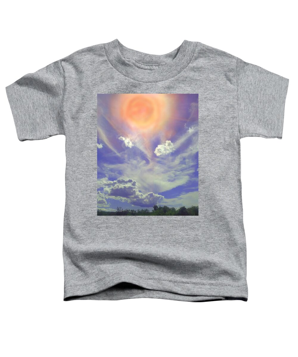 Sky Toddler T-Shirt featuring the digital art Summer Sky by Christine Fournier