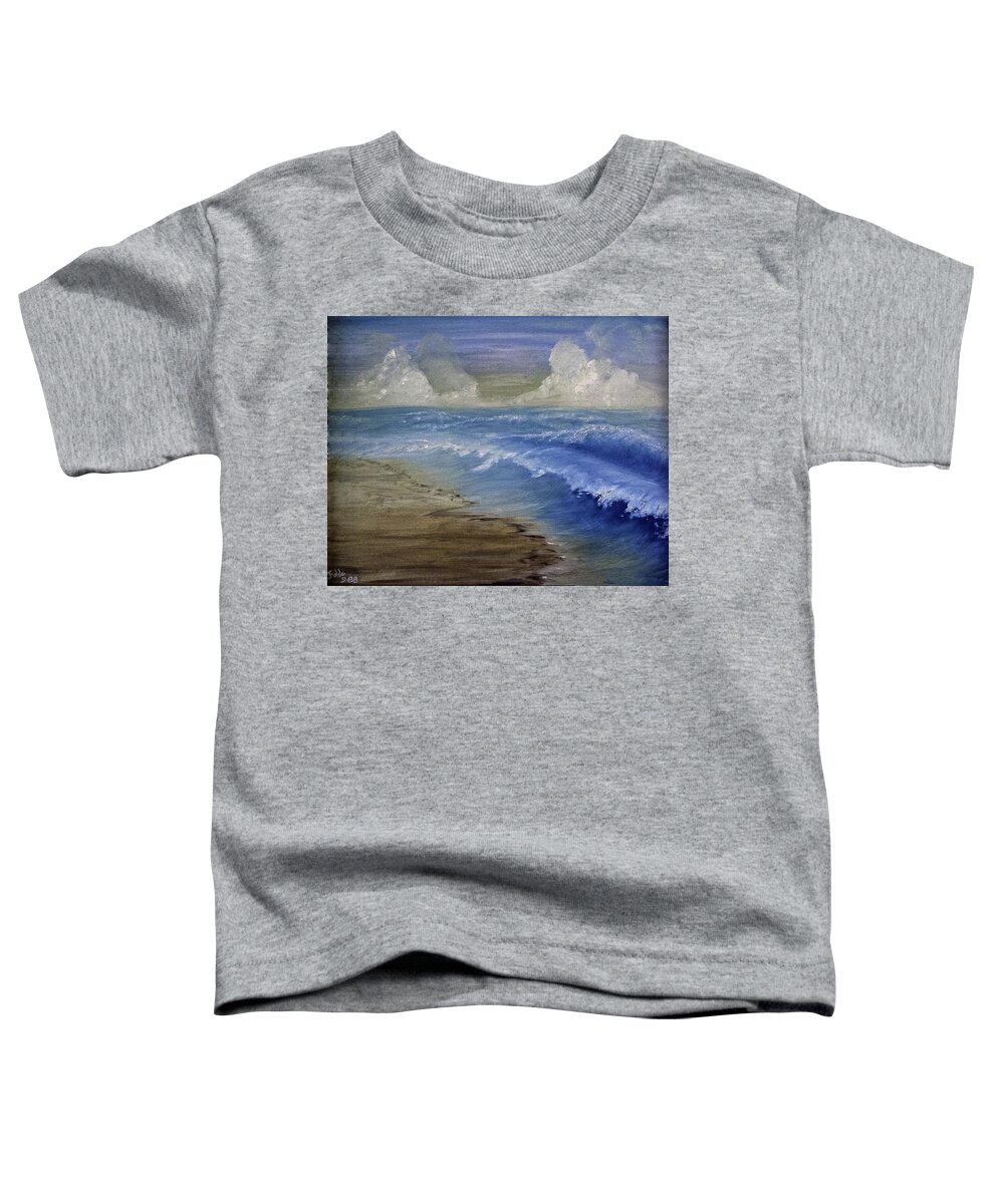 Sea Toddler T-Shirt featuring the painting Summer Surf by Judy Hall-Folde