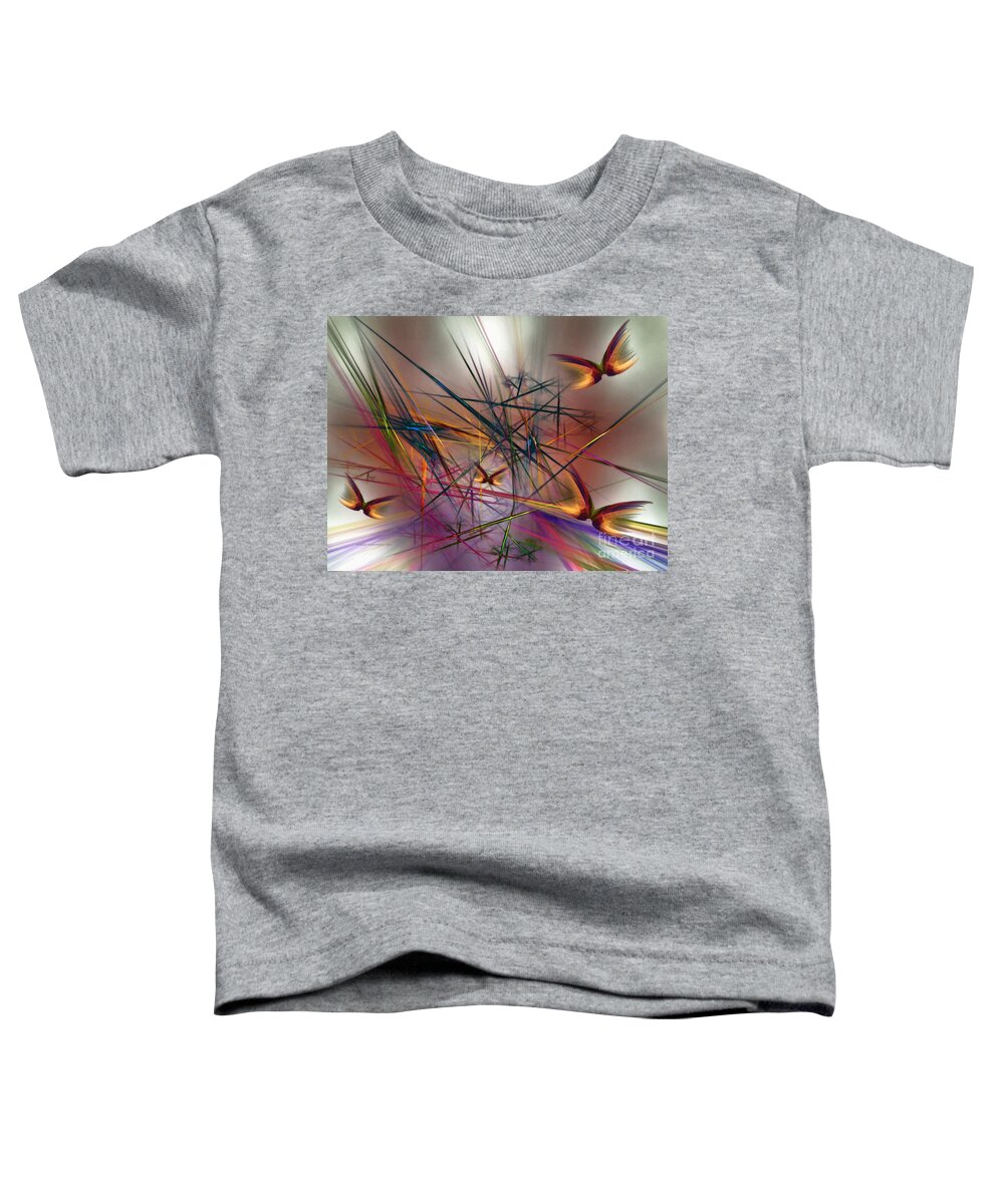 Abstract Toddler T-Shirt featuring the digital art Sunny Day-Abstract Art by Karin Kuhlmann