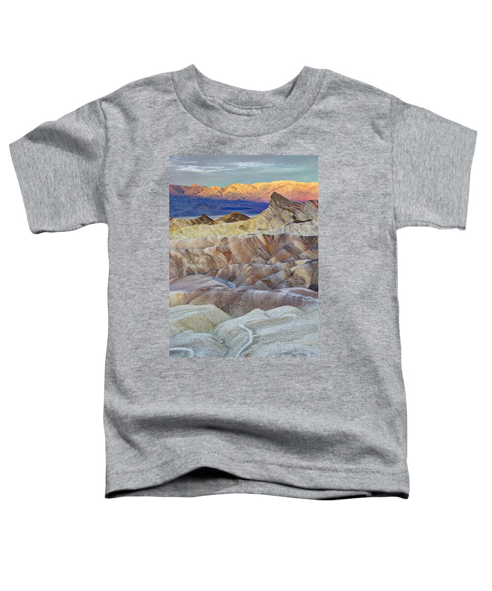 Arid Toddler T-Shirt featuring the photograph Sunrise in Death Valley by Juli Scalzi
