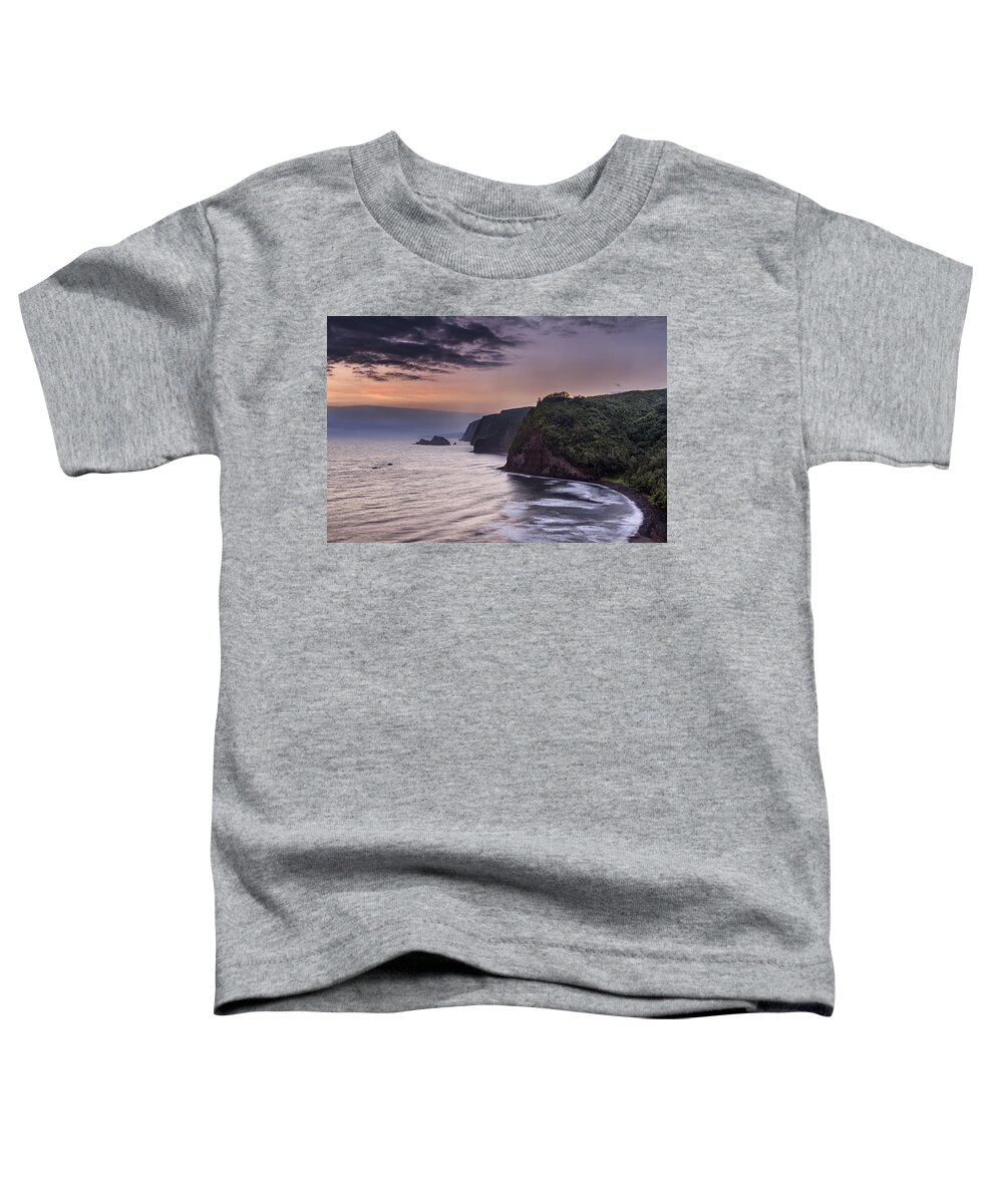 Big Island Toddler T-Shirt featuring the photograph Sunrise over Pololu Valley by Eduard Moldoveanu