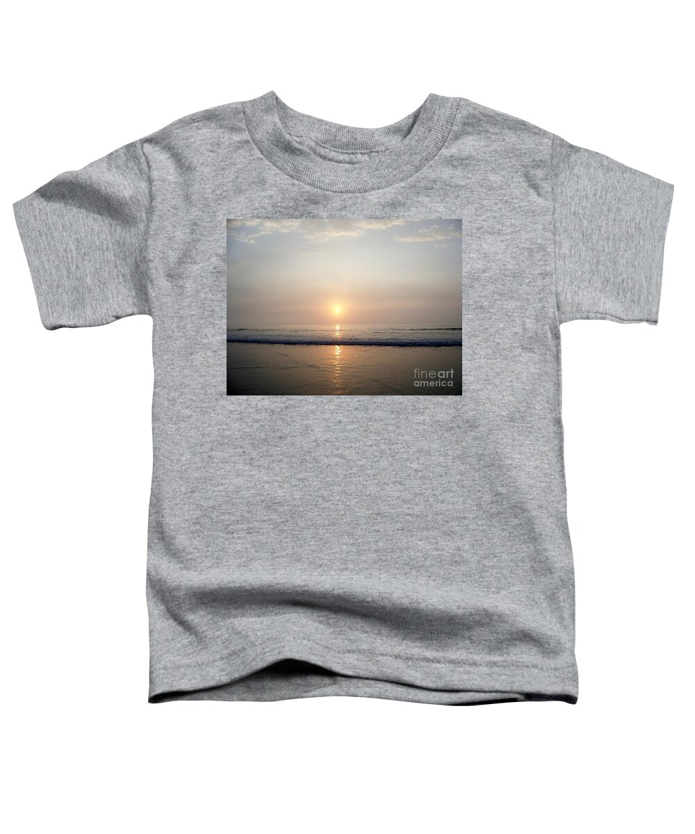 Hampton Beach Photography Toddler T-Shirt featuring the photograph Sunrise Reflection Shines Upon The Atlantic by Eunice Miller