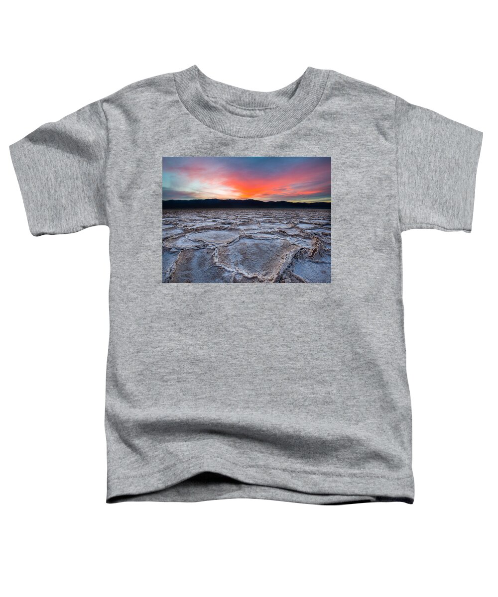 Sunset Toddler T-Shirt featuring the photograph Sunset Over Badwater by Mark Rogers