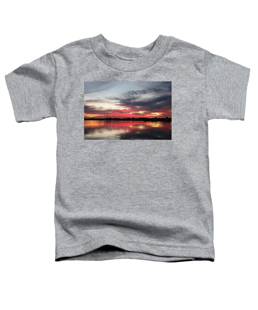 Sunset Toddler T-Shirt featuring the photograph Sunset Over Mission Bay by Christy Pooschke