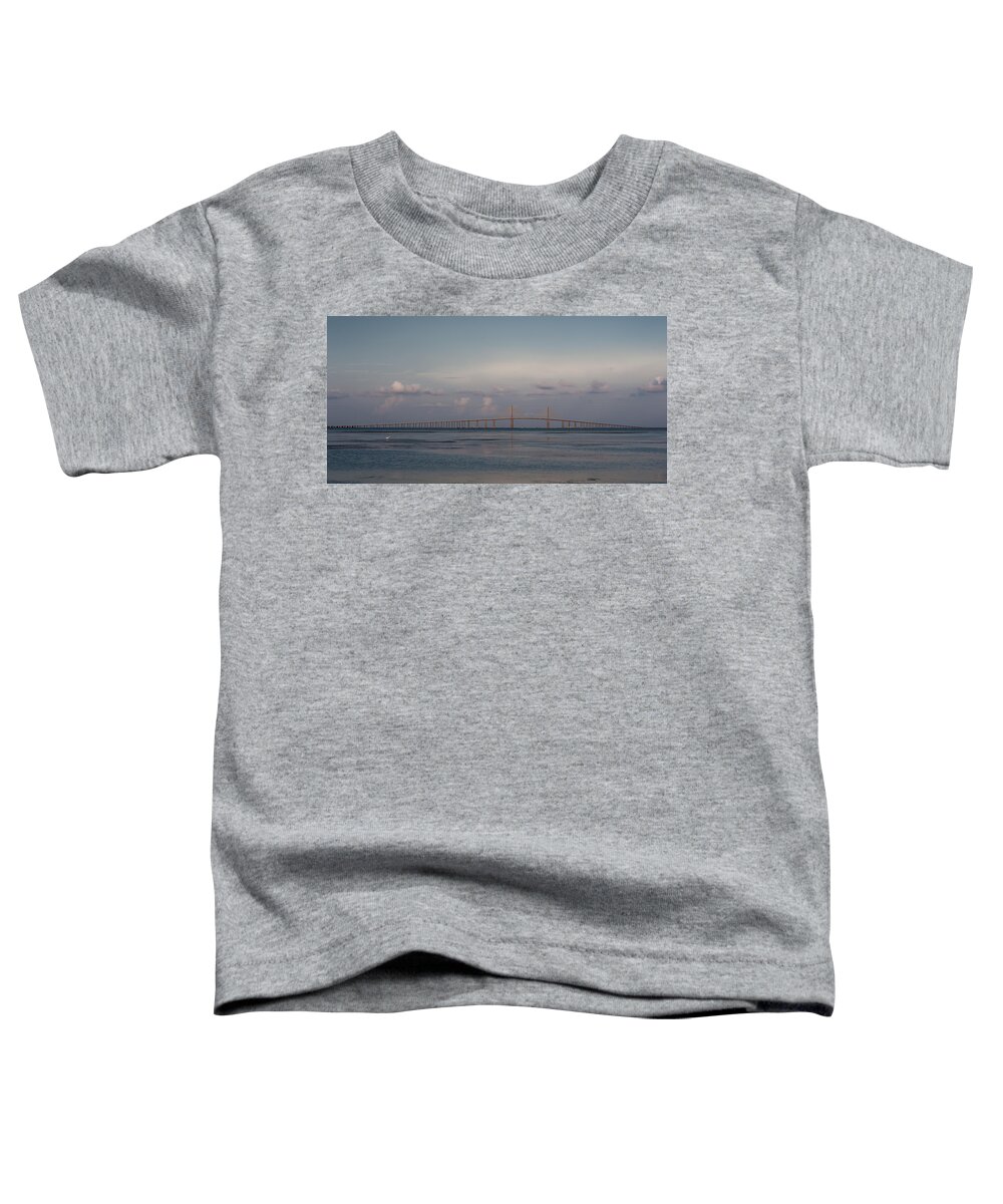 Florida Toddler T-Shirt featuring the photograph Sunshine Skyway Bridge by Steven Sparks